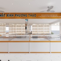 Thiết kế tiệm kính mắt Phương Thảo hiện đại, chuyên nghiệp  